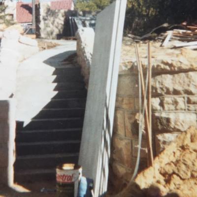 Wall and steps